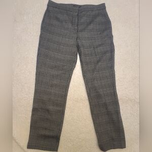 Banana Republic Monochrome Plaid Tailored Ankle Pants – Size 10